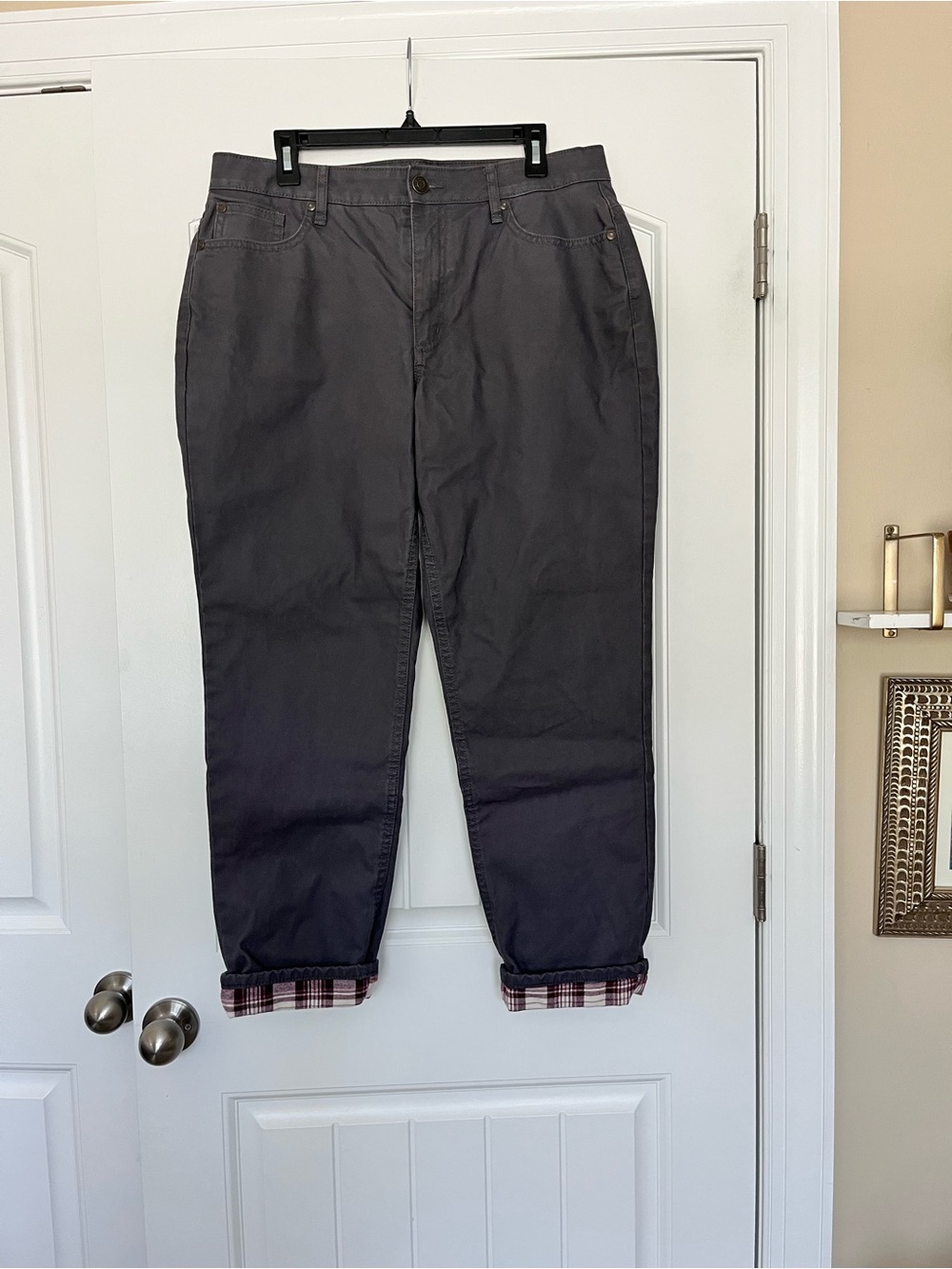 Blue Mountain Flannel Lined Cotton Workwear Pants Size 14